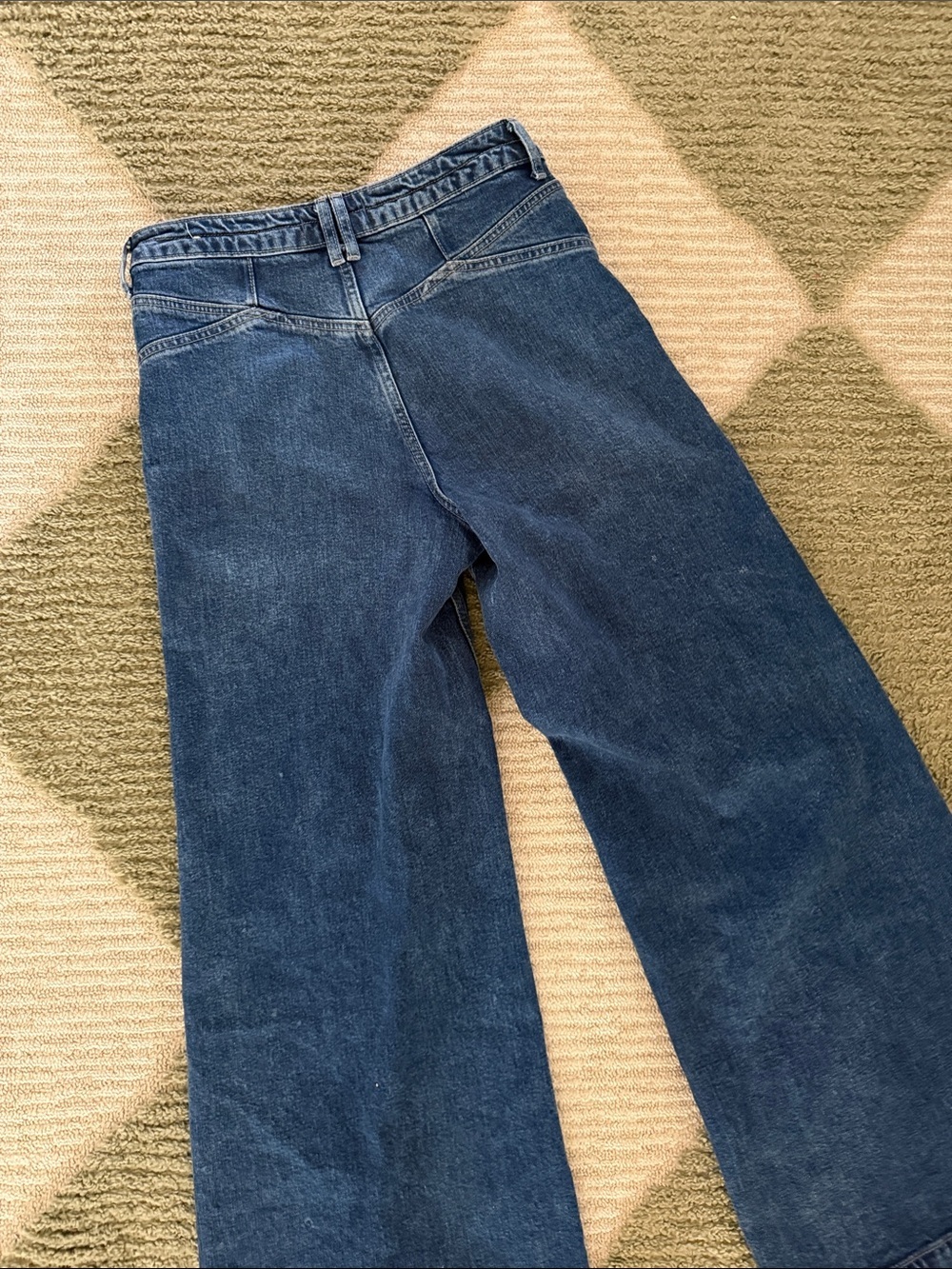 We The Free Dark Blue High-Rise Wide Leg Jeans - Picture 2 of 3